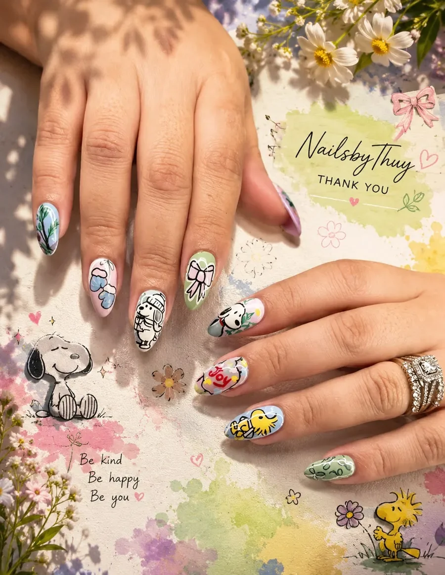 Strong natural nails with builder gel reinforcement — healthy nail care by Thuy Austin TX