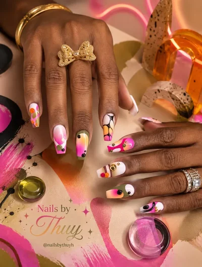 Mirror-glossy builder gel nails strengthened natural nail base — Nails by Thuy Austin TX