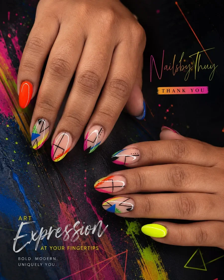 Intricate seasonal freehand nail art — private nail studio Nails by Thuy Austin TX